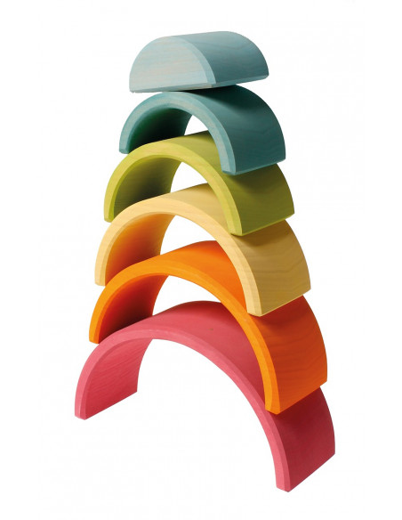 Regenboog pastel middel