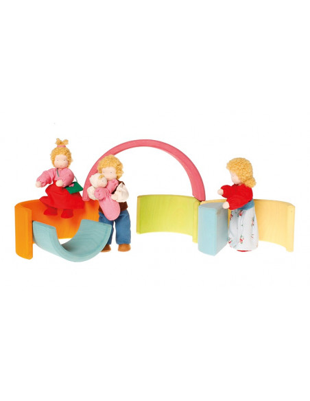 Regenboog pastel middel
