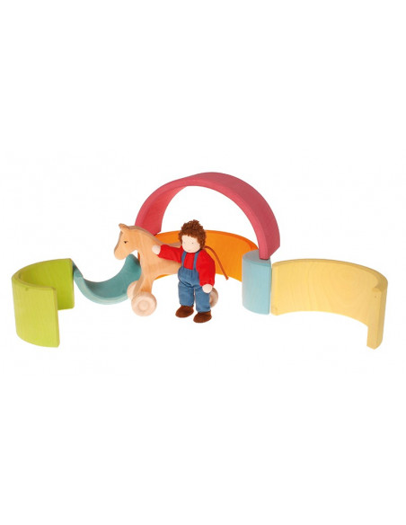 Regenboog pastel middel