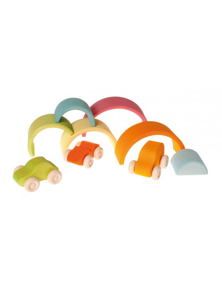 Regenboog pastel middel