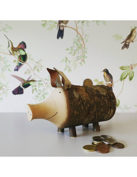 Houten spaarvarken