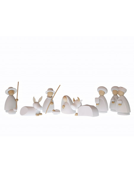 Kerststal modern wit
