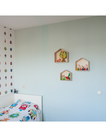 Wandplank huisjes