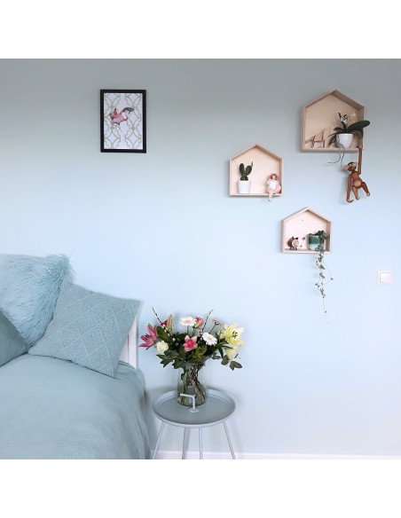 Wandplank huisjes