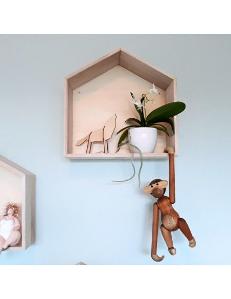 Wandplank huisjes
