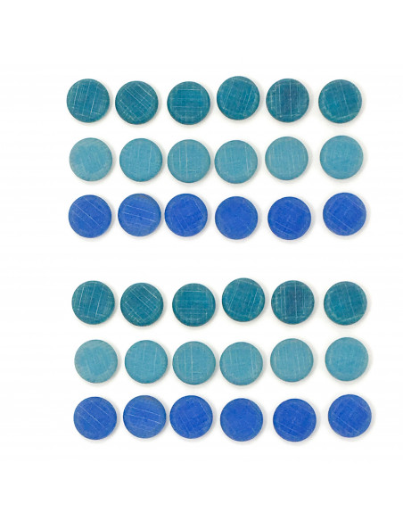 Blauwe muntjes