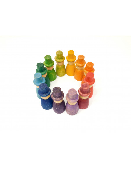 Regenboog nins met hoed