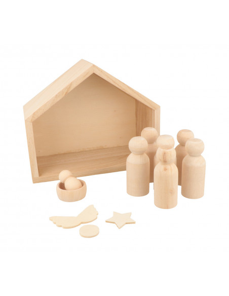 Peg doll kerststal