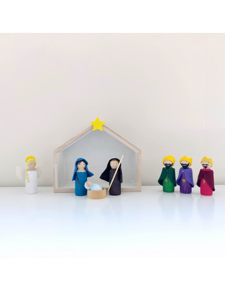 Peg doll kerststal