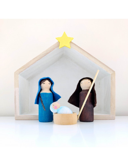 Peg doll kerststal