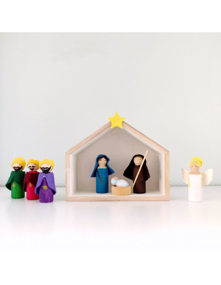 Peg doll kerststal