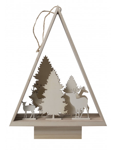 3D kerstboom silhouet