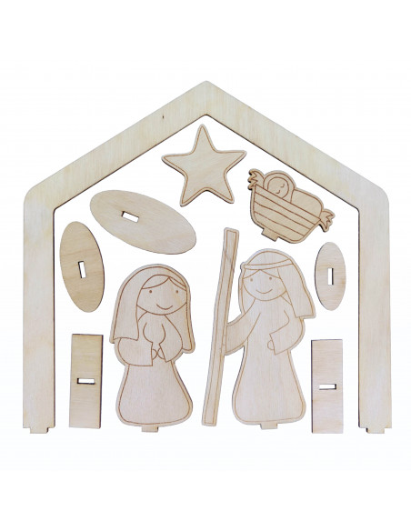 Kerststal Houtspel