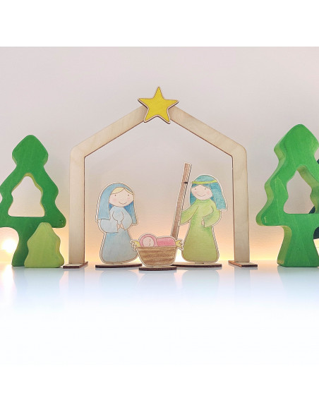 Kerststal Houtspel