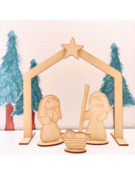 Kerststal Houtspel