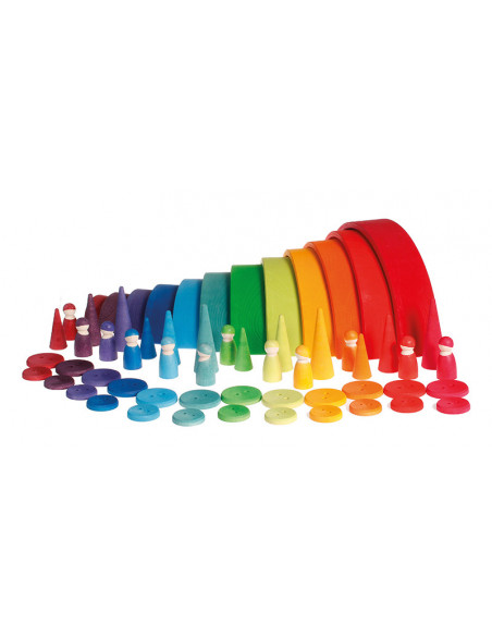Bosbomen regenboog kegels