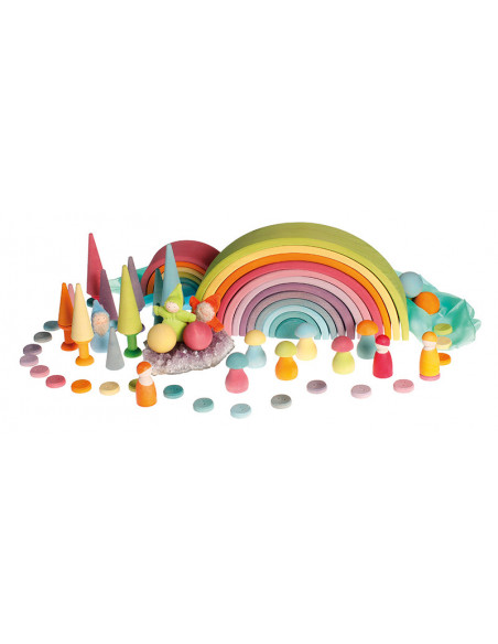 Bos regenboog kezels pastel
