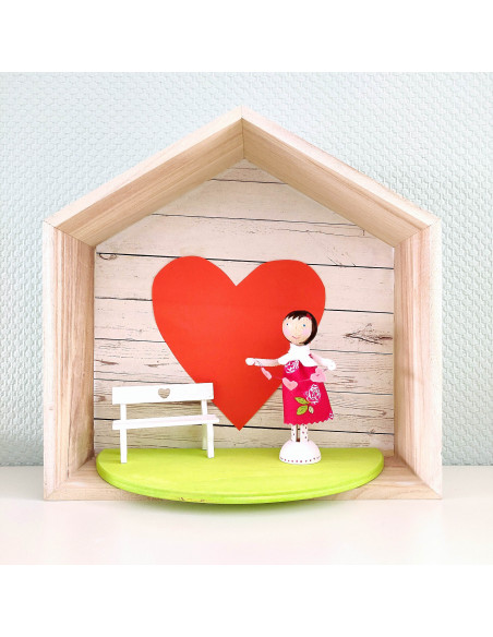 Wandplank huisjes