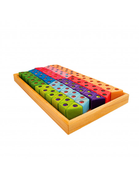Houten driehoekjes met fonkelstenen