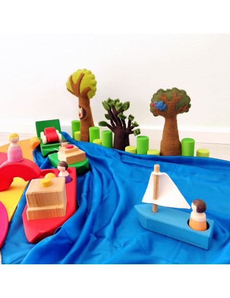 Houten boten set