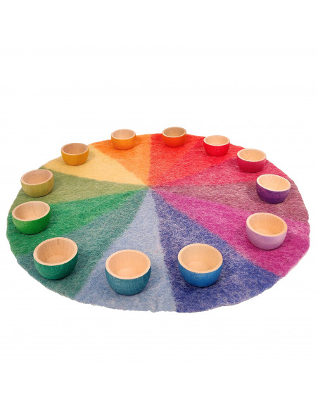 Houten bakjes gekleurd