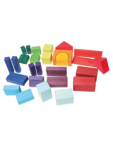 Houten geometrische blokken