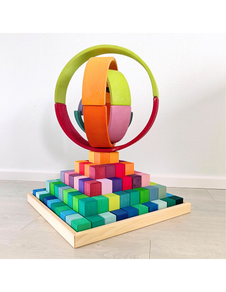 Bouwblokken pyramide groot