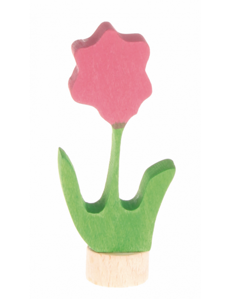 Roze bloem steker voor verjaardagsring