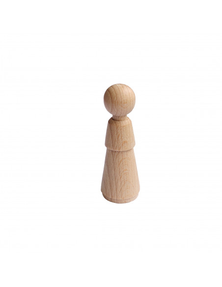 Peg doll met jurk