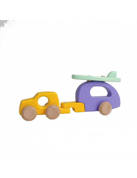 Auto met caravan