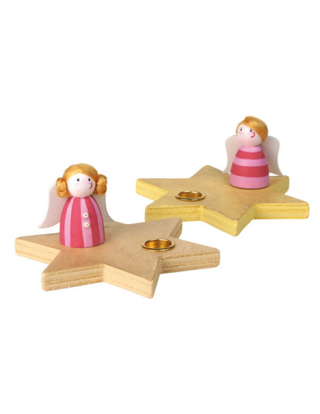 Peg doll engel kaarshouder
