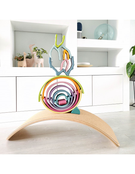 Houten grot pastel