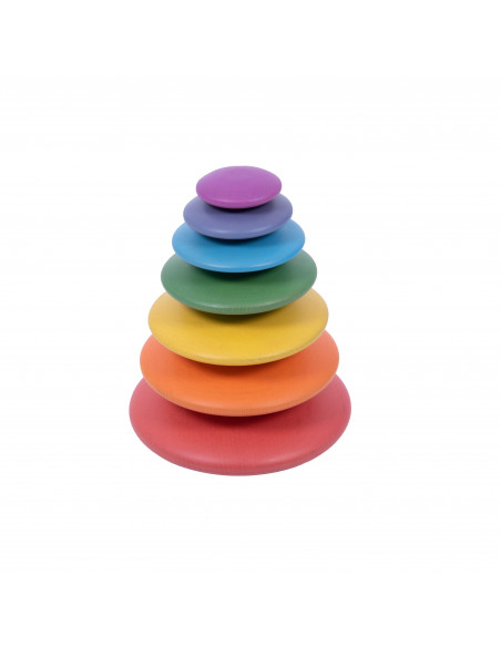 Houten stenen regenboog