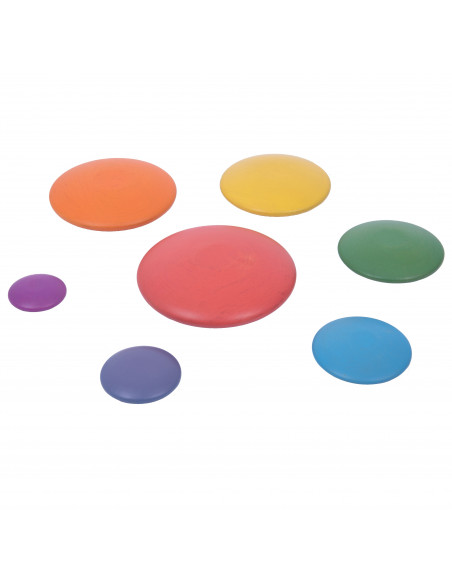 Houten stenen regenboog
