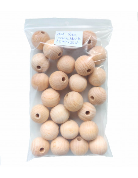 Houten kraal 2,5 cm