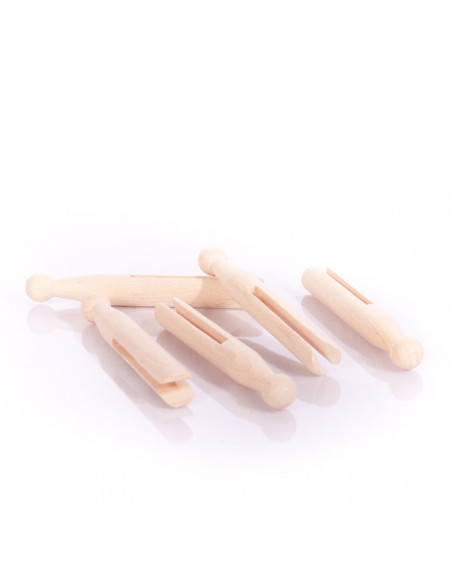 Oude houten wasknijpers