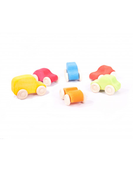 Set houten auto's