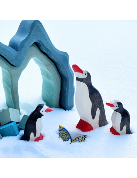 houten pinguin holztiger