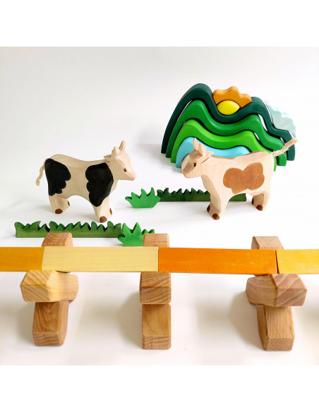 Koe bruin/wit Bumbu Toys