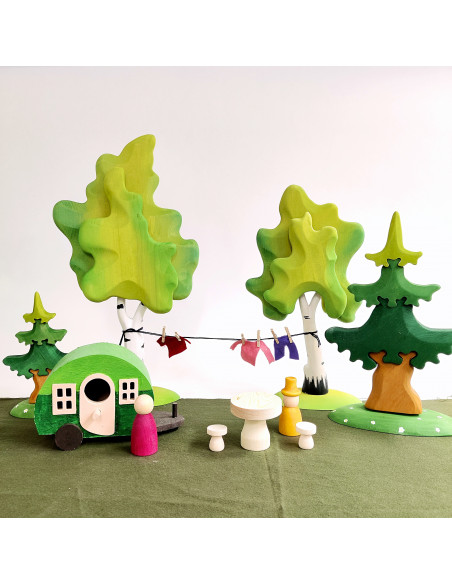 Mini caravan hout