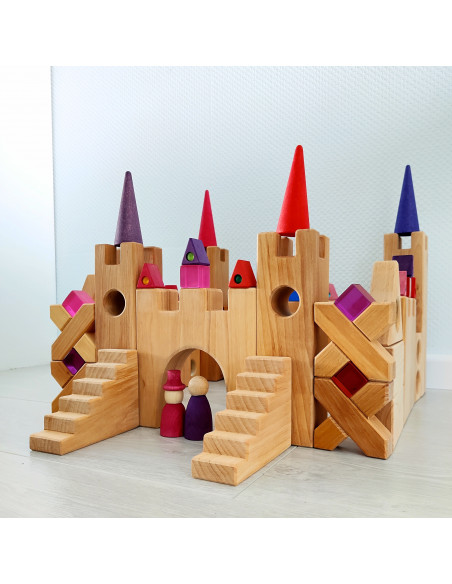 Houten kasteel blokken