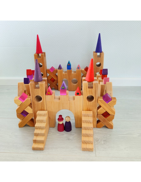 Houten kasteel blokken