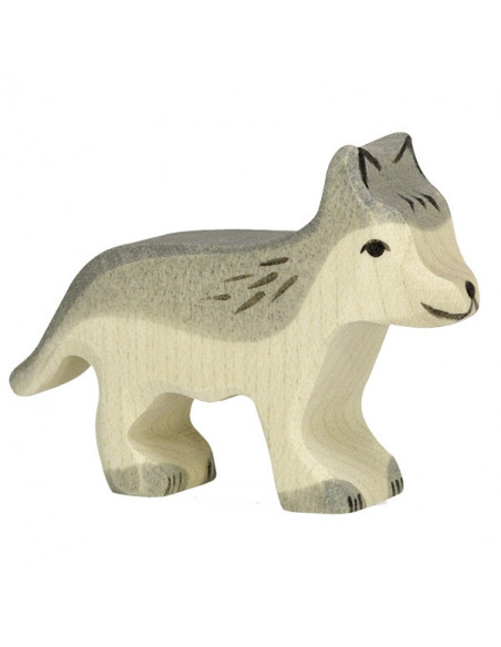 Kleine wolf Holztiger