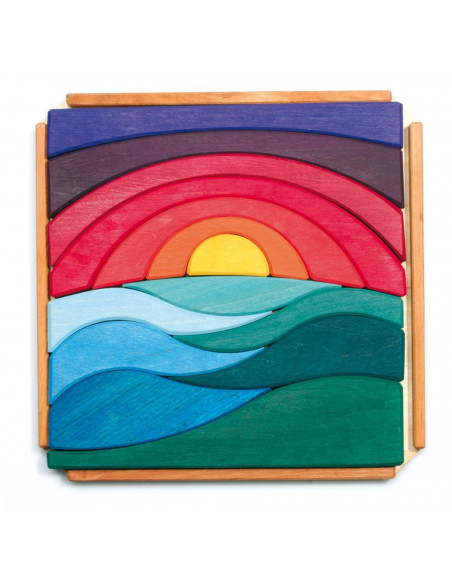 Puzzel ondergaande zon
