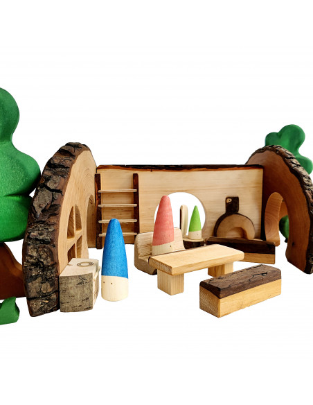 Mini boomstam poppenhuis