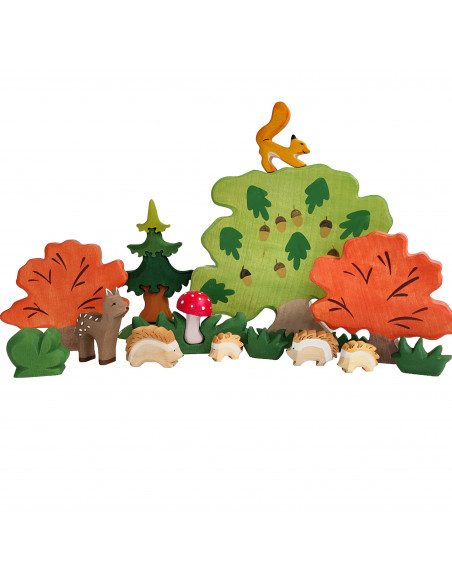 Houten herfstboom