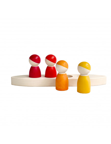 Poppetjes in boot