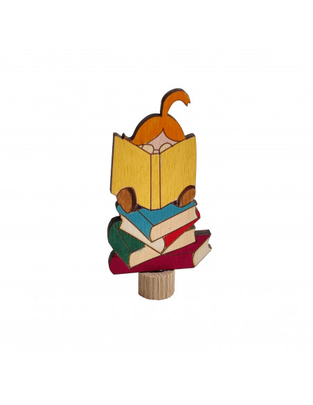 Boekenwurm steker