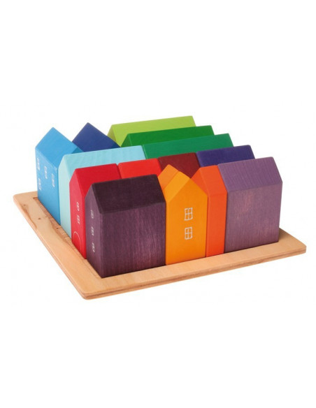 Houten blokken huisje - Grimms