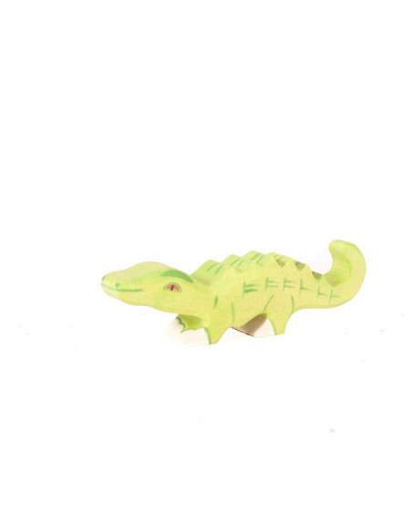 houten baby krokodil